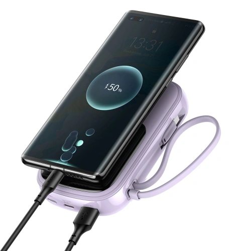 Kup Powerbank Baseus Qpow 20000mAh, IP, USB, USB-C, 22.5W cu cablu USB-C (mov) - BSU2788PRP - {ean13} - Sklep Home Screen