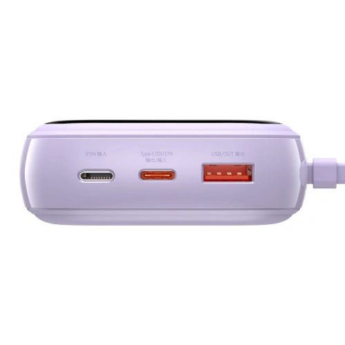 Kup Baseus Powerbank Qpow 20000mAh, IP, USB, USB-C, 22.5W mit USB-C Kabel (lila) - BSU2788PRP - {ean13} - Sklep Home Screen