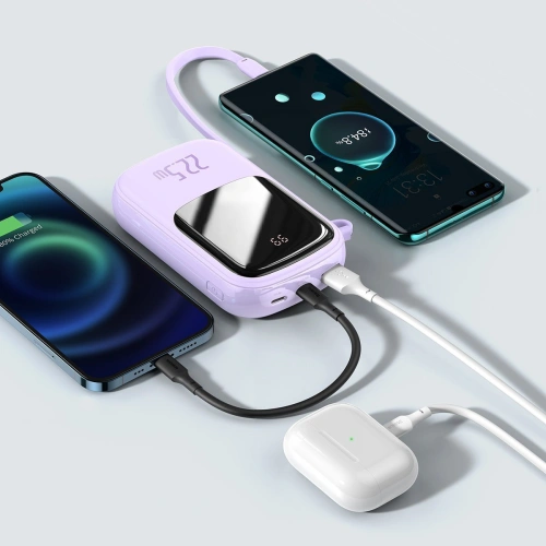 Kup Powerbank Baseus Qpow 20000mAh, IP, USB, USB-C, 22.5W z kablem USB-C (fioletowy) - BSU2788PRP - {ean13} - Sklep Home Screen