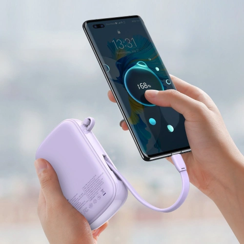 Kup Powerbank Baseus Qpow 20000mAh, IP, USB, USB-C, 22.5W cu cablu USB-C (mov) - BSU2788PRP - {ean13} - Sklep Home Screen