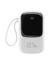 Powerbank Baseus Qpow 20000mAh, IP, USB, USB-C, 22.5W USB-C kábellel (fehér)