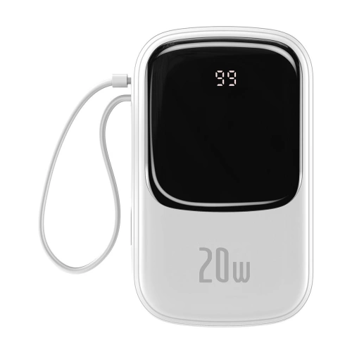 Kup Powerbank Baseus Qpow 20000mAh, IP, USB, USB-C, 20W Lightning kábellel (fehér) - BSU2790WHT - {ean13} - Sklep Home Screen