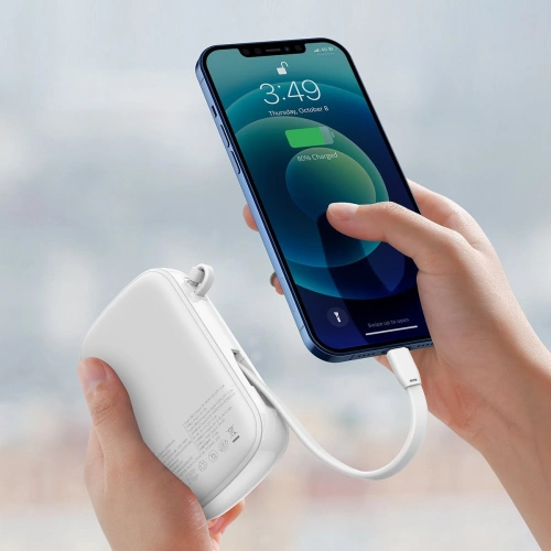Kup Powerbank Baseus Qpow 20000mAh, IP, USB, USB-C, 20W Lightning kábellel (fehér) - BSU2790WHT - {ean13} - Sklep Home Screen