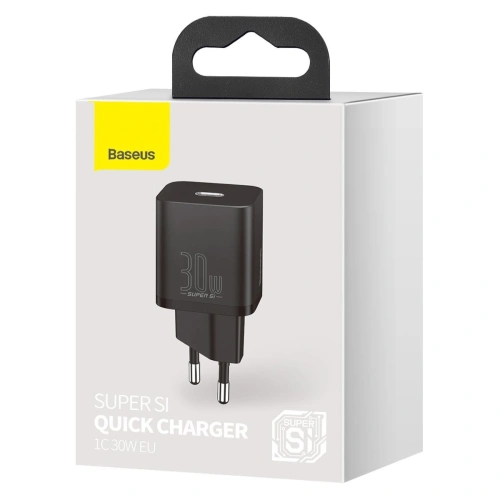 Kup Baseus Ladegerät Super Si Schnellladegerät 1C 30W (schwarz) - BSU2792BLK - {ean13} - Sklep Home Screen