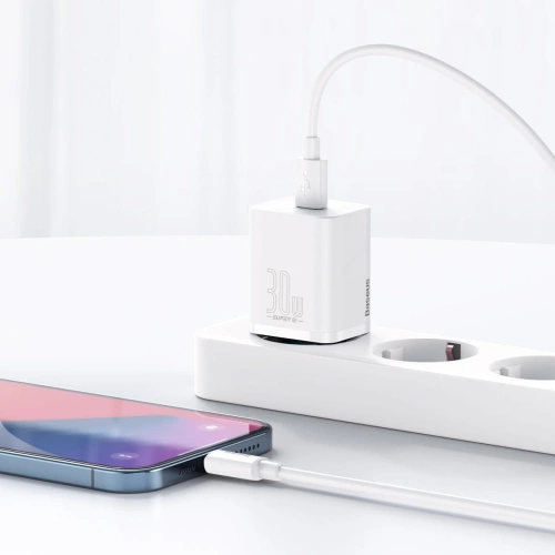 Kup Síťová nabíječka Baseus Super Si Quick Charger 1C 30W (bílá) - BSU2793WHT - {ean13} - Sklep Home Screen