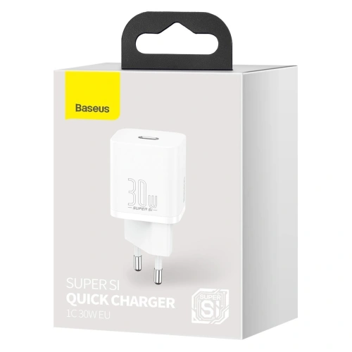 Kup Síťová nabíječka Baseus Super Si Quick Charger 1C 30W (bílá) - BSU2793WHT - {ean13} - Sklep Home Screen