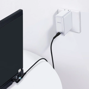 Kup Mágneses kábel Baseus Zinc Magnetic, USB-C DC 7,9x5,5mm csatlakozóhoz, 100W, PD, 2m, szögletes (fekete) - BSU2794BLK - {ean13} - Sklep Home Screen