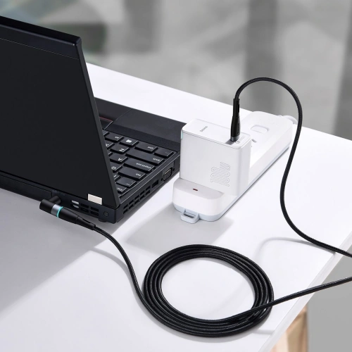 Kup Kabel magnetický Baseus Zinc Magnetic, USB-C na konektor DC 7,9x5,5mm, 100W, PD, 2m, úhlový (černý) - BSU2794BLK - {ean13} - Sklep Home Screen