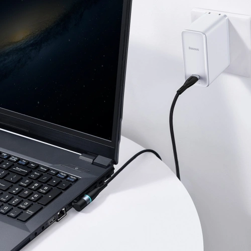 Kup Magnetikus kábel Baseus Zinc Magnetic, USB-C to DC 5,5x2,5mm csatlakozó, 100W, PD, 2m, szögletes (fekete) - BSU2795BLK - {ean13} - Sklep Home Screen