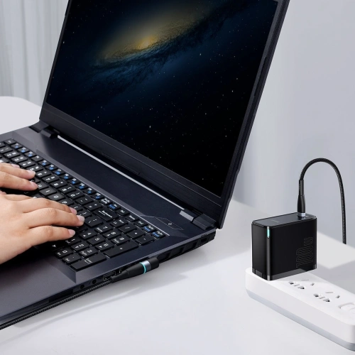 Buy Baseus Zinc Magnetic Cable USB-C to DC 5,5x2,5mm, 100W, PD, 2m, angled (black) - BSU2795BLK - {ean13} - Home Screen Store Europe