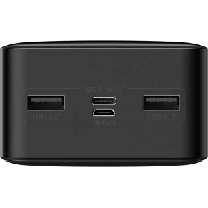PowerBank Baseus Bipow 30000mAh, 2xUSB, USB-C, 15W (czarny)