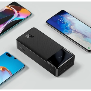 PowerBank Baseus Bipow 30000mAh, 2xUSB, USB-C, 15W (czarny)
