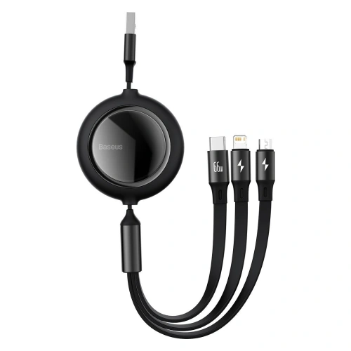 Kup Baseus 1.2m USB 3-in-1-Kabel Bright Mirror, USB zu micro USB / USB-C / Lightning, 66W, (schwarz) - BSU2797BLK - {ean13} - Sklep Home Screen