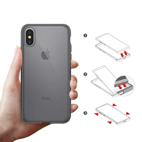 Kup Etui Ringke Air iPhone XS/X 5.8 Smoke Black - RGK762SM - {ean13} - Sklep Home Screen