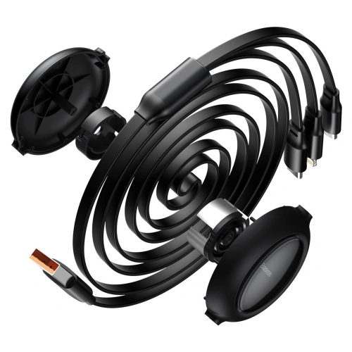 Kup Kabel USB 3w1 Baseus Bright Mirror, USB do micro USB / USB-C / Lightning, 66W, 1.2m (czarny) - BSU2797BLK - {ean13} - Sklep Home Screen