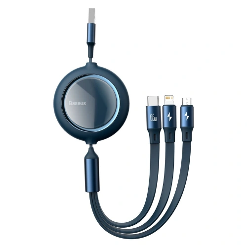 Kup Baseus 1.2m USB 3-in-1-Kabel Bright Mirror, USB zu micro USB / USB-C / Lightning, 66W, (blau) - BSU2798BLU - {ean13} - Sklep Home Screen