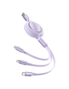 Kup Baseus 1.2m USB 3-in-1-Kabel Bright Mirror, USB zu micro USB / USB-C / Lightning, 66W, (lila) - BSU2799PRP - {ean13} - Sklep Home Screen