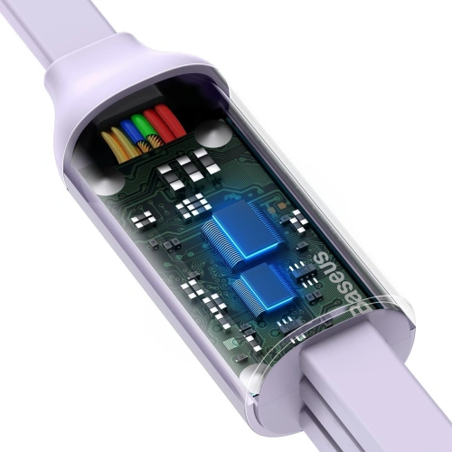Buy USB cable 3in1 Baseus Bright Mirror, USB to micro USB / USB-C / Lightning, 66W, 1.2m (purple) - BSU2799PRP - {ean13} - Home Screen Store Europe