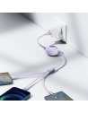 Kup Kabel USB 3w1 Baseus Bright Mirror, USB do micro USB / USB-C / Lightning, 66W, 1.2m (fialový) - BSU2799PRP - {ean13} - Sklep Home Screen