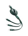 Kup Kabel USB 3w1 Baseus Bright Mirror, USB la micro USB / USB-C / Lightning, 66W, 1.2m (verde) - BSU2800GRN - {ean13} - Sklep Home Screen
