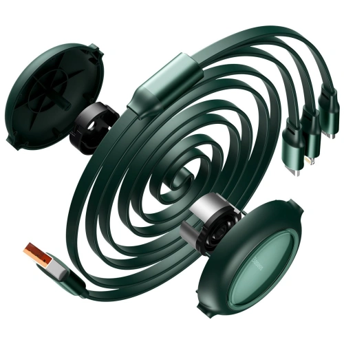 Buy USB cable 3in1 Baseus Bright Mirror, USB to micro USB / USB-C / Lightning, 66W, 1.2m (green) - BSU2800GRN - {ean13} - Home Screen Store Europe