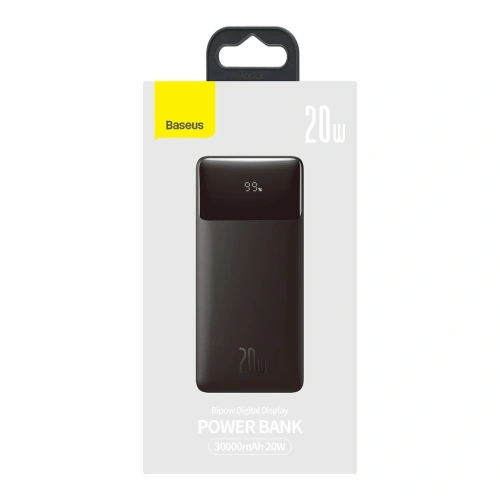 Kup Baseus PowerBank Bipow 30000mAh, 2xUSB, USB-C, 20W (schwarz) - BSU2801BLK - {ean13} - Sklep Home Screen