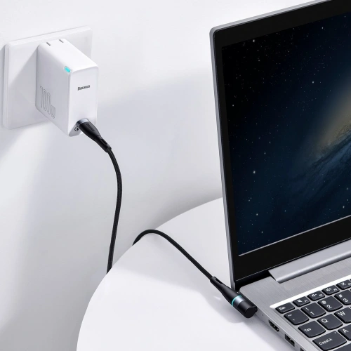 Kup Kabel magnetyczny Baseus Zinc Magnetic, USB-C do wtyk DC 4x1,7mm, 100W, PD, 2m, kątowy (czarny) - BSU2802BLK - {ean13} - Sklep Home Screen