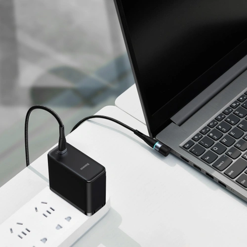 Kup Cablul magnetic Baseus Zinc Magnetic, USB-C la mufa DC 4x1,7mm, 100W, PD, 2m, unghiular (negru) - BSU2802BLK - {ean13} - Sklep Home Screen