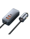 Kup Încărcător auto Baseus Share Together cu prelungitor, 3x USB, USB-C, 120W (gri) - BSU2803GRY - {ean13} - Sklep Home Screen