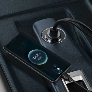Kup Ładowarka samochodowa Baseus Share Together z przedłużaczem, 3x USB, USB-C, 120W (szara) - BSU2803GRY - {ean13} - Sklep Home Screen