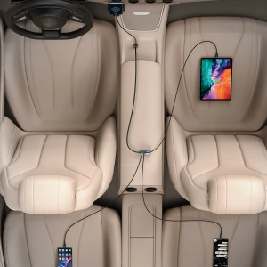Kup Ładowarka samochodowa Baseus Share Together z przedłużaczem, 3x USB, USB-C, 120W (szara) - BSU2803GRY - {ean13} - Sklep Home Screen