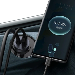 Kup Ładowarka samochodowa Baseus Share Together z przedłużaczem, 3x USB, USB-C, 120W (szara) - BSU2803GRY - {ean13} - Sklep Home Screen