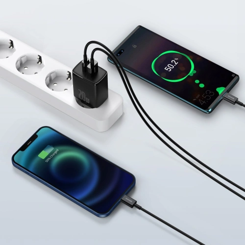 Kup Încărcătorul de rețea Baseus Compact Quick Charger, USB, USB-C, 20W (negru) - BSU2804BLK - {ean13} - Sklep Home Screen