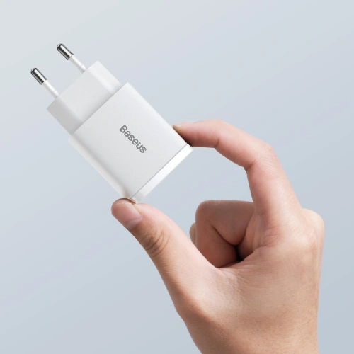 Kup Încărcătorul de rețea Baseus Compact Quick Charger, USB, USB-C, 20W (alb) - BSU2805WHT - {ean13} - Sklep Home Screen