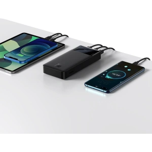 PowerBank Baseus Bipow 20000mAh, 2xUSB, USB-C, 15W (czarny)