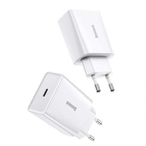 Kup Ładowarka sieciowa Baseus Speed Mini Quick Charger, USB-C, PD, 3A, 20W (biała) - BSU2808WHT - {ean13} - Sklep Home Screen