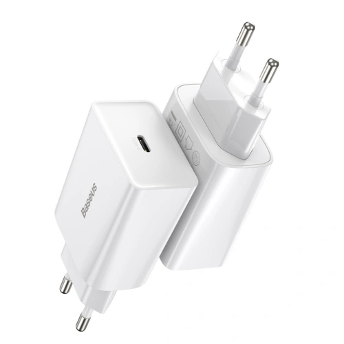 Kup Ładowarka sieciowa Baseus Speed Mini Quick Charger, USB-C, PD, 3A, 20W (biała) - BSU2808WHT - {ean13} - Sklep Home Screen