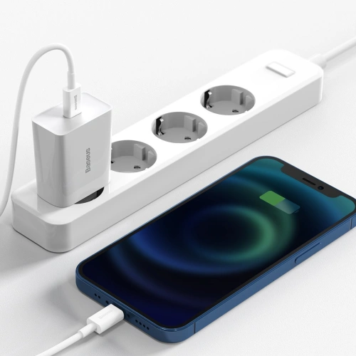 Kup Ładowarka sieciowa Baseus Speed Mini Quick Charger, USB-C, PD, 3A, 20W (biała) - BSU2808WHT - {ean13} - Sklep Home Screen