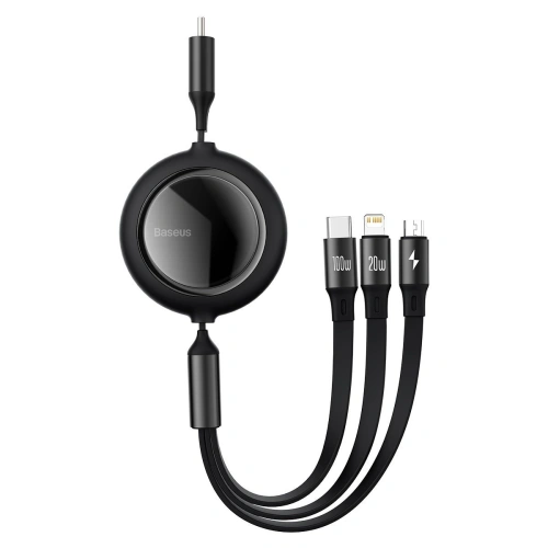 Kup Baseus 1.2m USB 3-in-1-Kabel Bright Mirror, USB zu micro USB / USB-C / Lightning, 100W, (schwarz) - BSU2809BLK - {ean13} - Sklep Home Screen