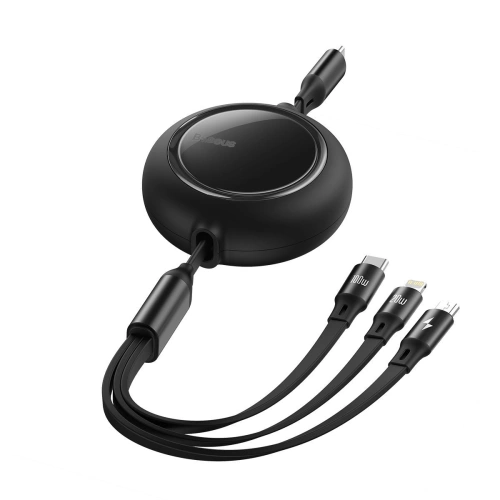 Kup Baseus 1.2m USB 3-in-1-Kabel Bright Mirror, USB zu micro USB / USB-C / Lightning, 100W, (schwarz) - BSU2809BLK - {ean13} - Sklep Home Screen