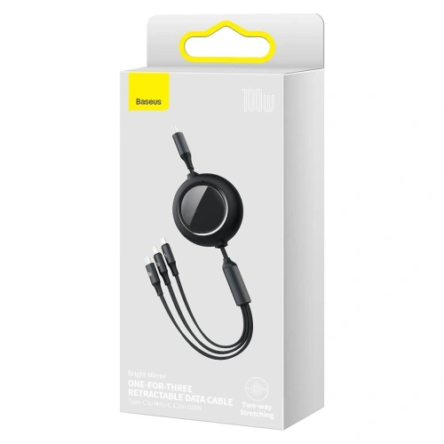 Kup Baseus 1.2m USB 3-in-1-Kabel Bright Mirror, USB zu micro USB / USB-C / Lightning, 100W, (schwarz) - BSU2809BLK - {ean13} - Sklep Home Screen