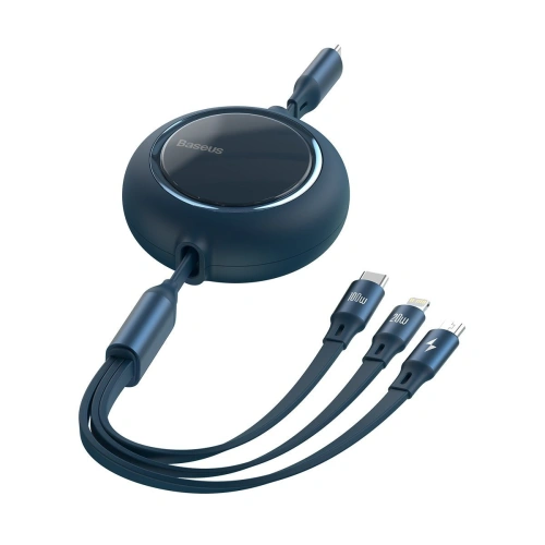 Kup Baseus 1.2m USB 3-in-1-Kabel Bright Mirror, USB zu micro USB / USB-C / Lightning, 100W, (blau) - BSU2810BLU - {ean13} - Sklep Home Screen
