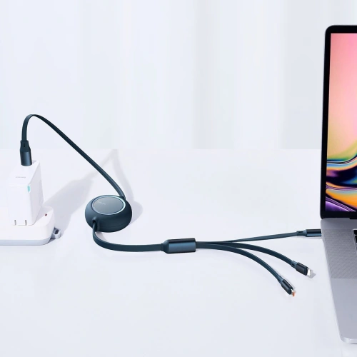 Kup Baseus 1.2m USB 3-in-1-Kabel Bright Mirror, USB zu micro USB / USB-C / Lightning, 100W, (blau) - BSU2810BLU - {ean13} - Sklep Home Screen