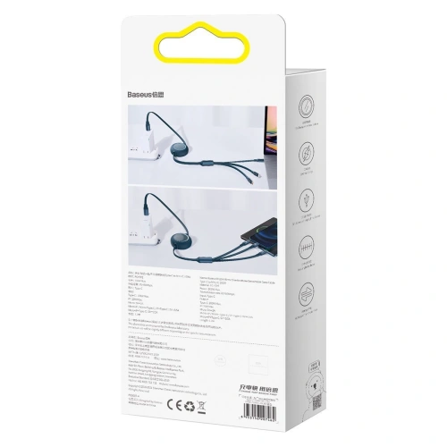 Kup Baseus 1.2m USB 3-in-1-Kabel Bright Mirror, USB zu micro USB / USB-C / Lightning, 100W, (blau) - BSU2810BLU - {ean13} - Sklep Home Screen