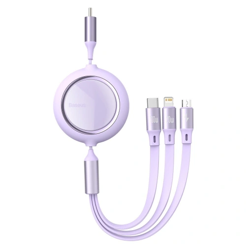 Kup Baseus 1.2m USB 3-in-1-Kabel Bright Mirror, USB zu micro USB / USB-C / Lightning, 100W, (lila) - BSU2811PRP - {ean13} - Sklep Home Screen