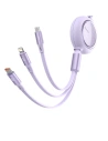 Kup Kabel USB 3w1 Baseus Bright Mirror, USB do micro USB / USB-C / Lightning, 100W, 1.2m (fioletowy) - BSU2811PRP - {ean13} - Sklep Home Screen