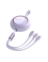 Kup Kabel USB 3w1 Baseus Bright Mirror, USB do micro USB / USB-C / Lightning, 100W, 1.2m (fioletowy) - BSU2811PRP - {ean13} - Sklep Home Screen