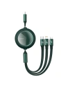 Baseus 1.2m USB 3-in-1-Kabel Bright Mirror, USB zu micro USB / USB-C / Lightning, 100W, (grün)