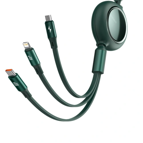 Kup Baseus 1.2m USB 3-in-1-Kabel Bright Mirror, USB zu micro USB / USB-C / Lightning, 100W, (grün) - BSU2812GRN - {ean13} - Sklep Home Screen