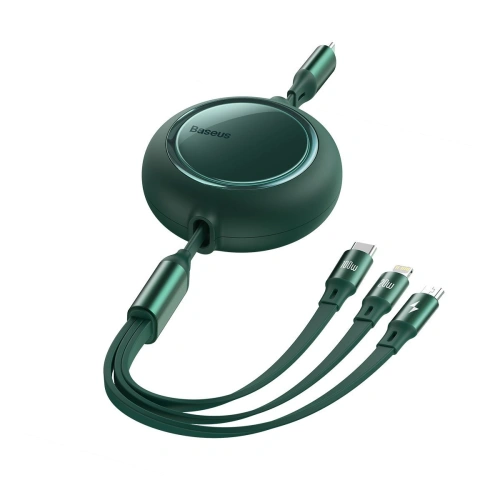 Kup Baseus 1.2m USB 3-in-1-Kabel Bright Mirror, USB zu micro USB / USB-C / Lightning, 100W, (grün) - BSU2812GRN - {ean13} - Sklep Home Screen